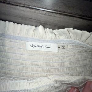 Mustard Seed Cream High Low Skirt